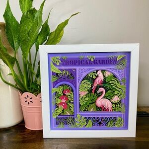 3D Tropical Garden Shadowbox